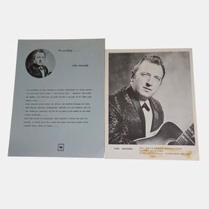 Vintage 50s 60s Kirk Hansard Country Music Artist‎ Press Photo & Press Release